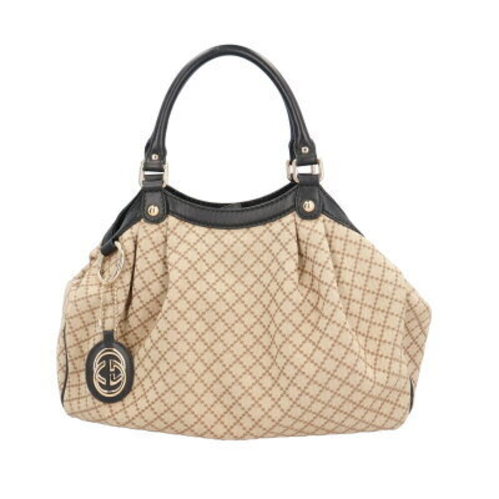 Gucci Diamante handbag canvas beige